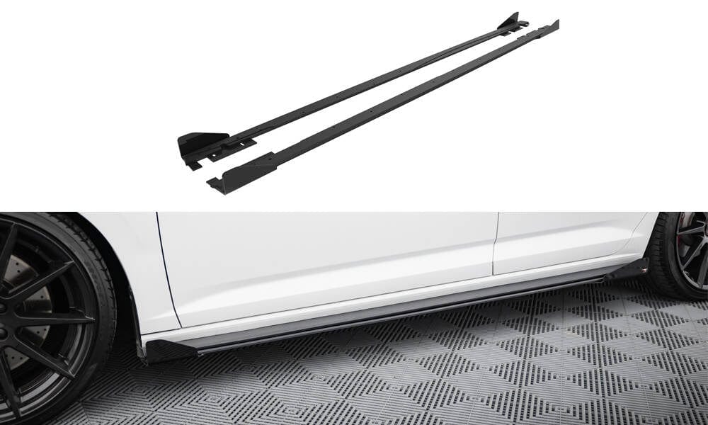 Maxton Design Street Pro Side Skirts Diffusers + Flaps VW Jetta GLI Mk7