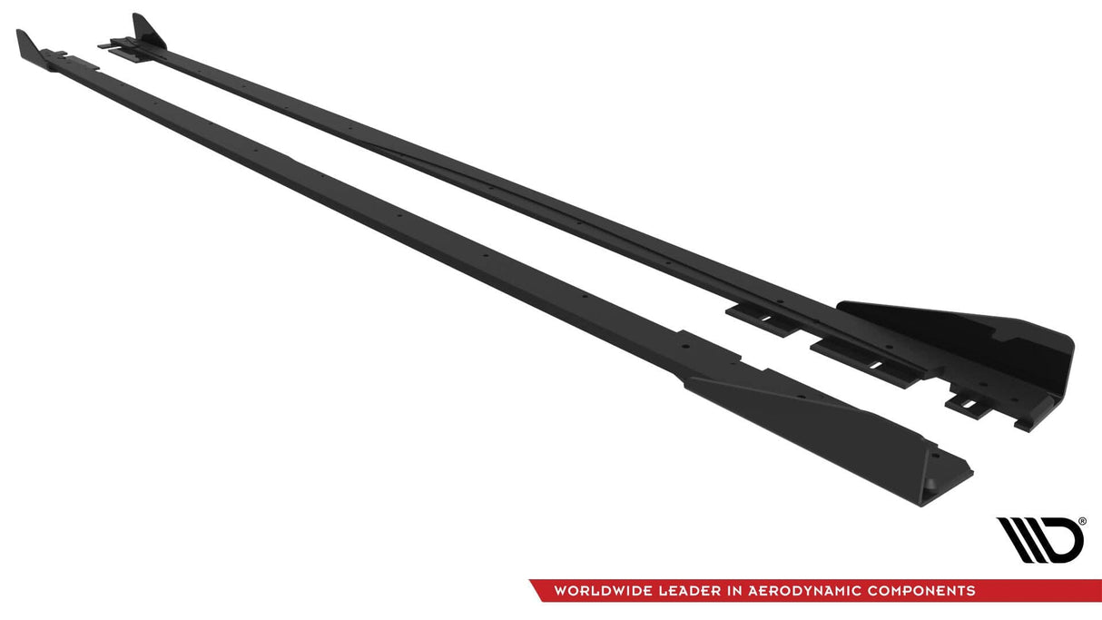 Maxton Design Street Pro Side Skirts Diffusers + Flaps VW Jetta GLI Mk7