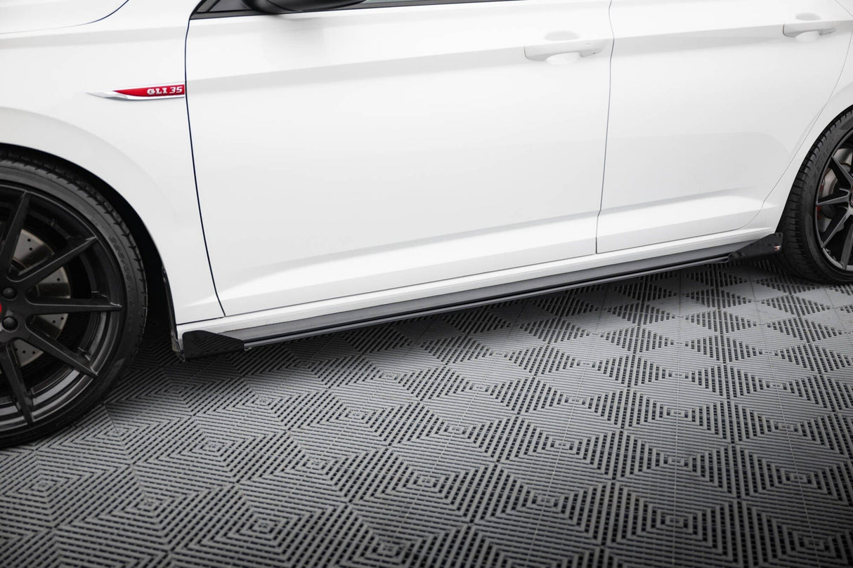 Maxton Design Street Pro Side Skirts Diffusers + Flaps VW Jetta GLI Mk7