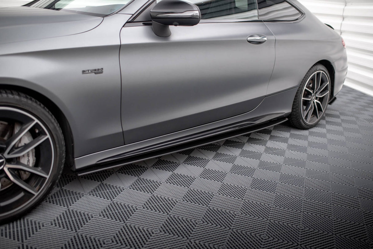 Maxton Design Street Pro Side Skirts Diffusers Mercedes-AMG C43 Coupe C205 Facelift