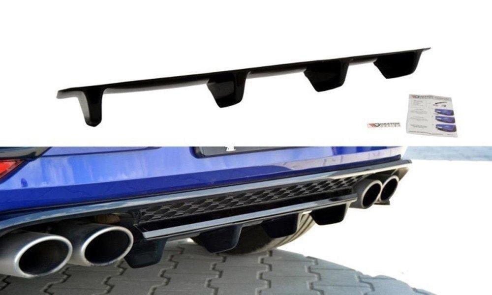 Maxton Design Central Rear Splitter VW Golf R Mk7 (Facelift)