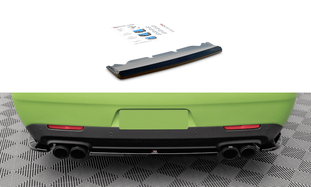 Maxton Design Central Rear Splitter For Dodge Challenger SRT Hellcat Widebody MK3