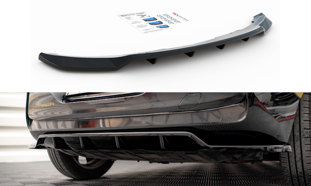 Maxton Design Central Rear Splitter (With Vertical Bars) BMW I3 Mk1 Facelift