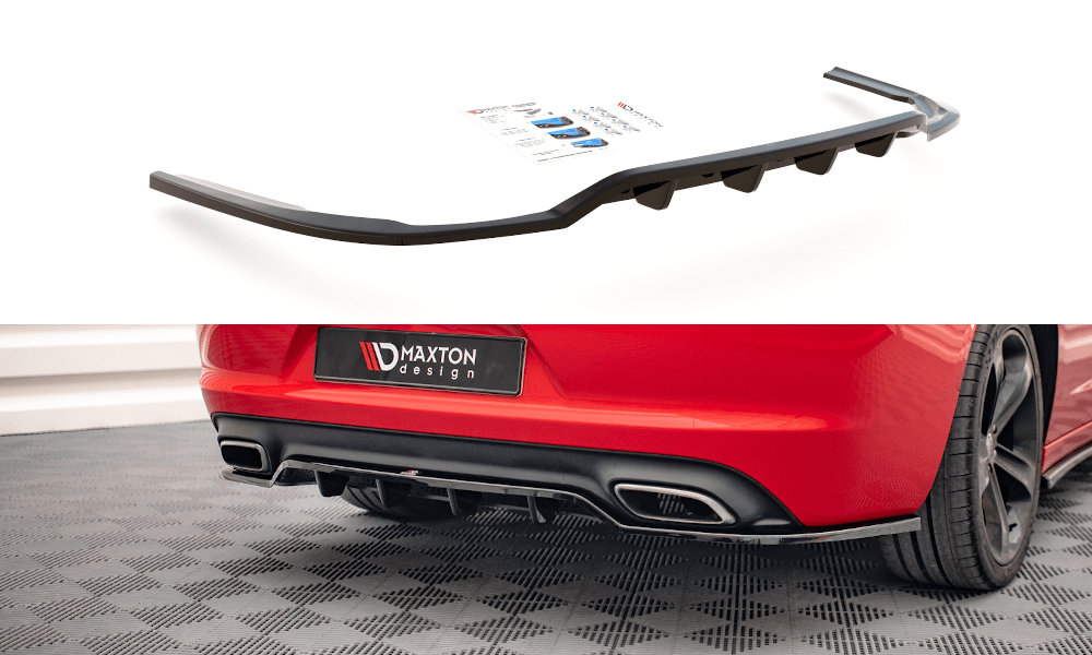 Maxton Design Central Rear Splitter (With Vertical Bars) Dodge Charger RT MK7 Facelift