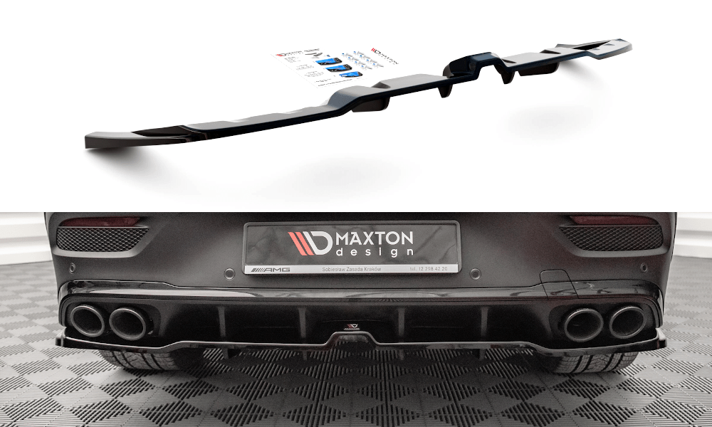 Maxton Design Central Rear Splitter (With Vertical Bars) Mercedes-AMG GLE Coupe C167