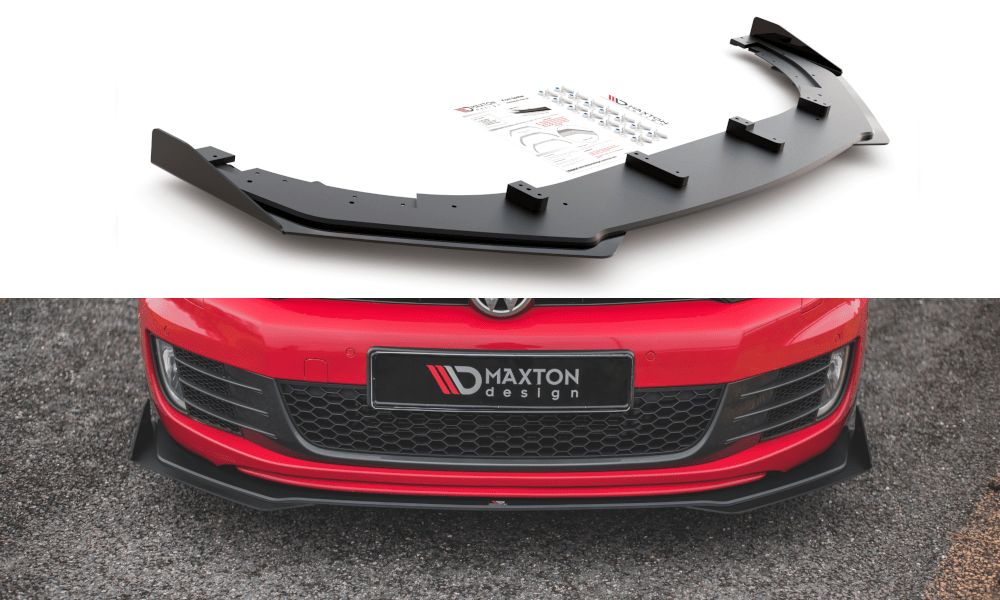 Maxton Design Racing Durability Front Splitter V.3 + Flaps Volkswagen Golf GTi Mk6