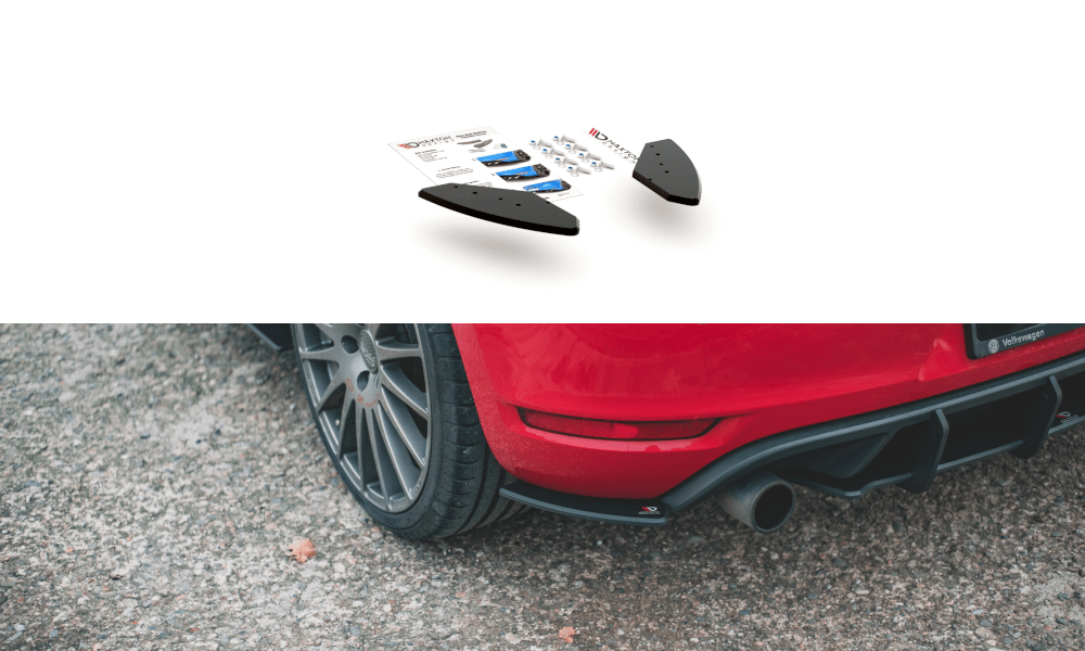 Maxton Design Racing Durability Rear Side Splitters Volkswagen Golf GTi Mk6