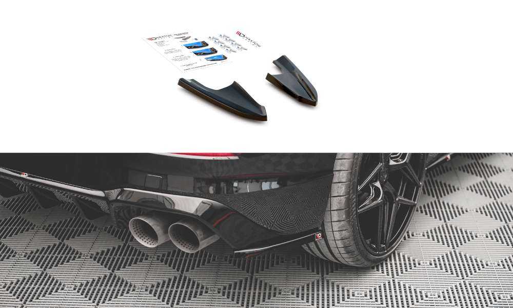 Maxton Design Rear Side Splitters V.3 For - VW Golf R Mk8