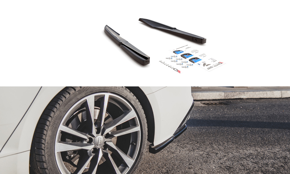 Maxton Design Rear Side Splitters For Audi S5 / A5 S-Line Sportback F5 Facelift