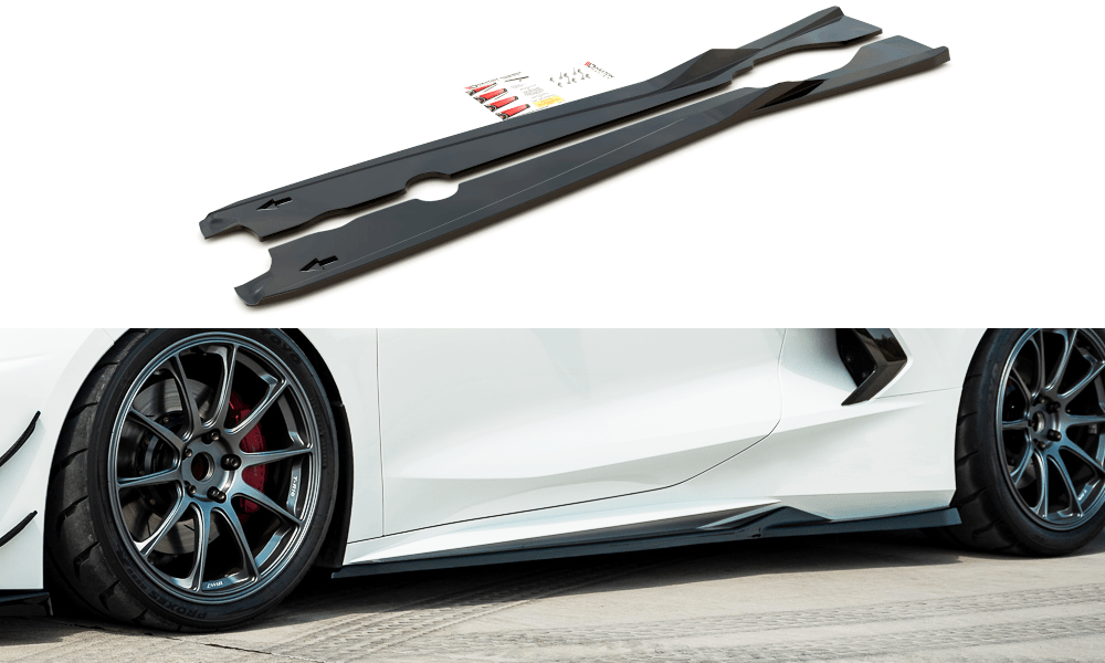 Maxton Design Side Skirts Diffusers - Chevrolet Corvette C8