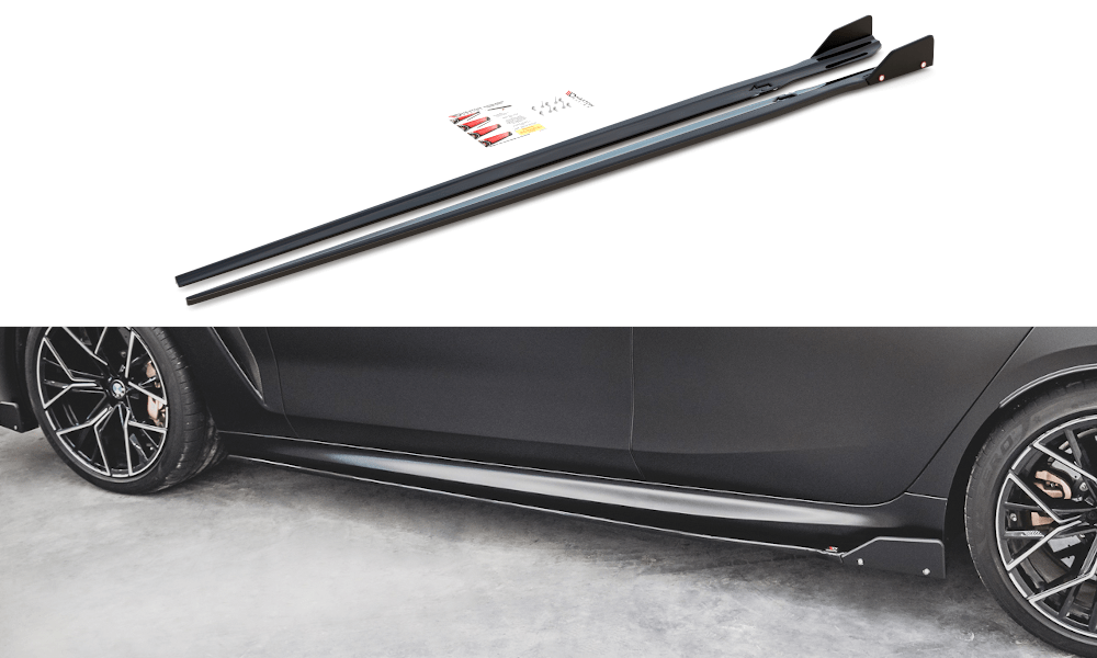 Maxton Design Side Skirts Diffusers + Flaps V.1 BMW M8 Gran Coupe F93