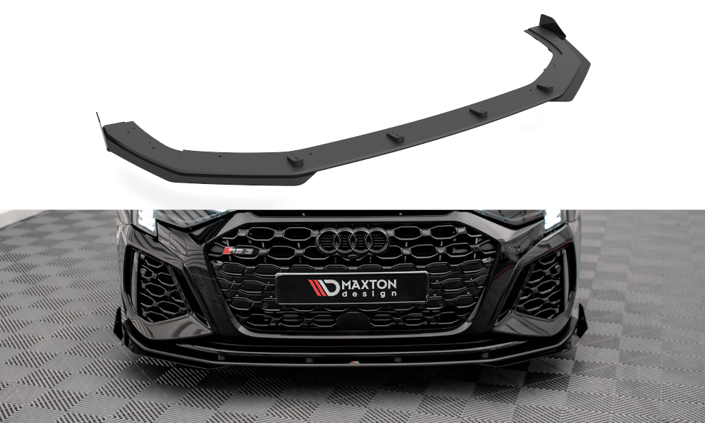 Maxton Design Street Pro Front Splitter V.1 + Flaps Audi S3 / A3 S-Line 8Y