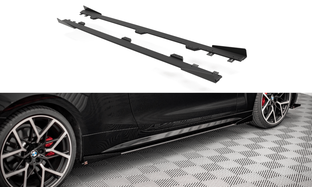 Maxton Design Street Pro Side Skirts Diffusers + Flaps BMW 4 M-Pack G22