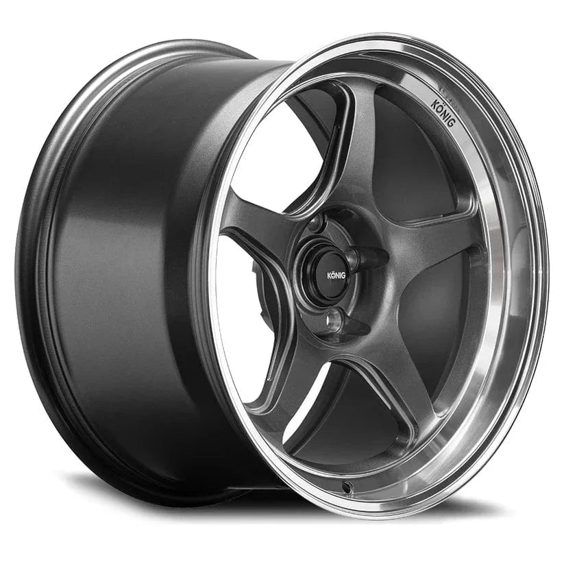 Konig Hyperspec 19" 5x112 Anthracite Metallic w/ Mirror Machined Lip