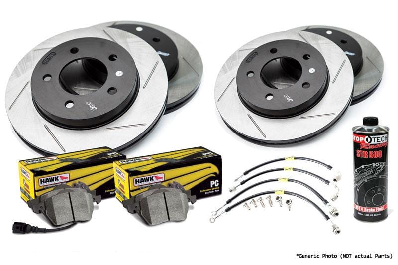 Stoptech Slotted Rotor Kit with Pads | Mk4 Golf | Jetta 1.8T | VR6 (NLA)