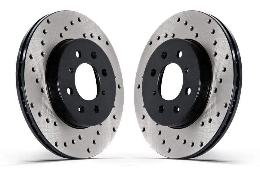 Front Stoptech Cross Drilled Rotors - Set of 2 Rotors (280x22mm) Early Mk3 Golf | Jetta VR6