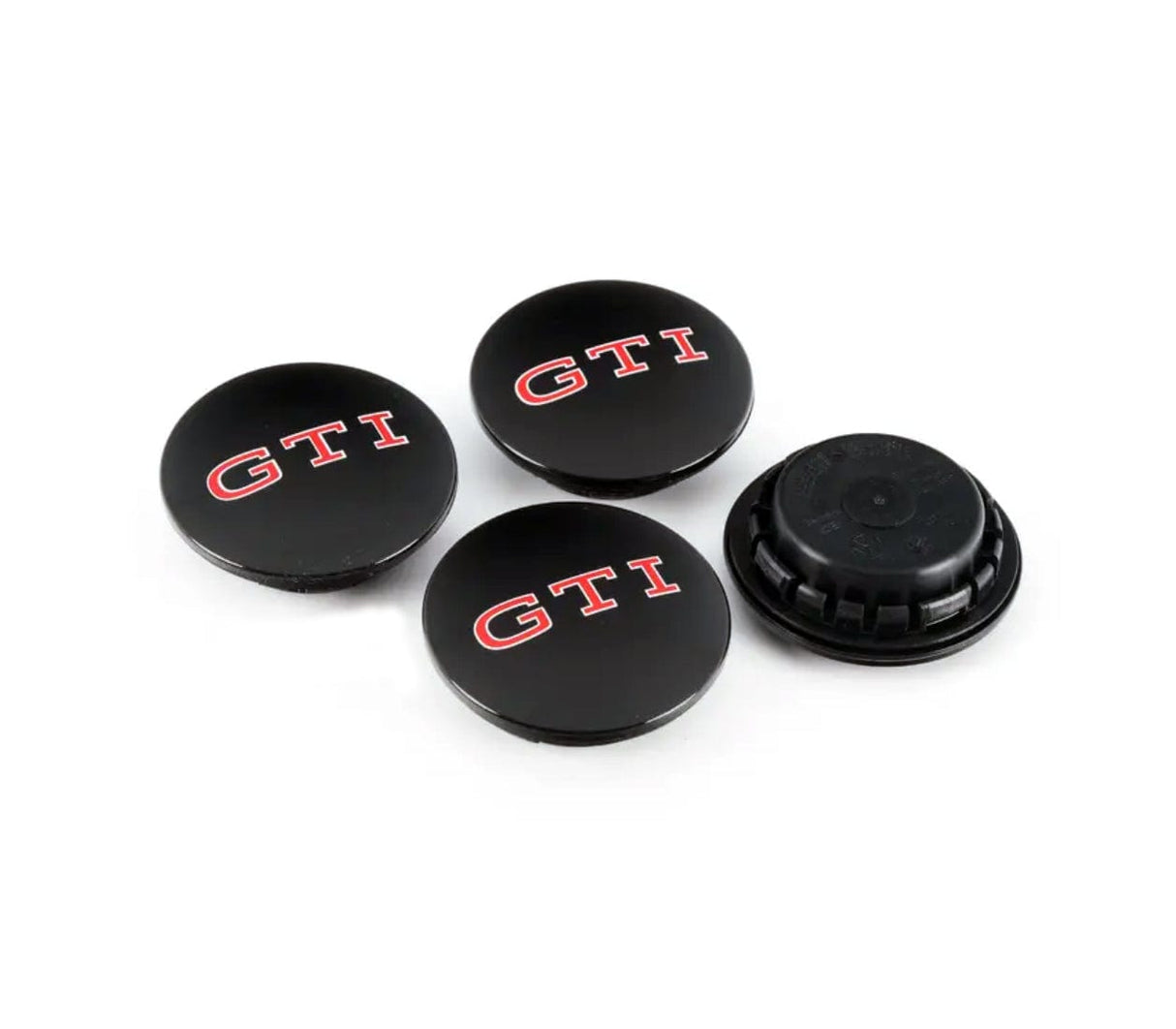 Dynamic Floating Center Caps "GTI Logo" (66mm) - VW / Golf / GTI / R / & More