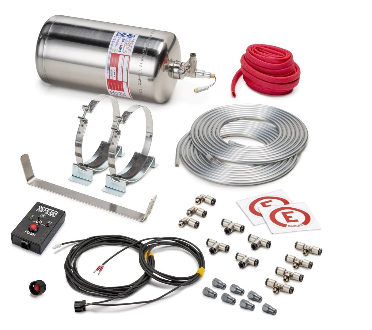 Sparco 4.25 Liter Electric Steel Extinguisher System (FIA APPROVED)