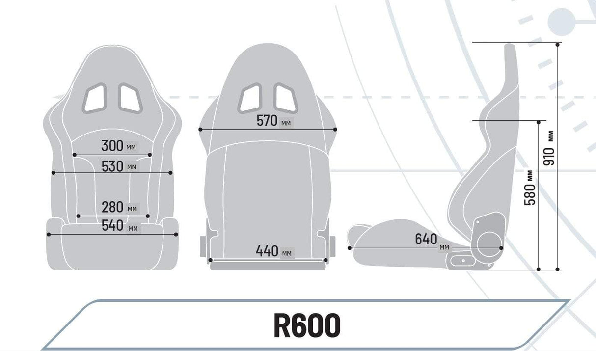 Sparco R600 Black Reclining Seat (NLA)