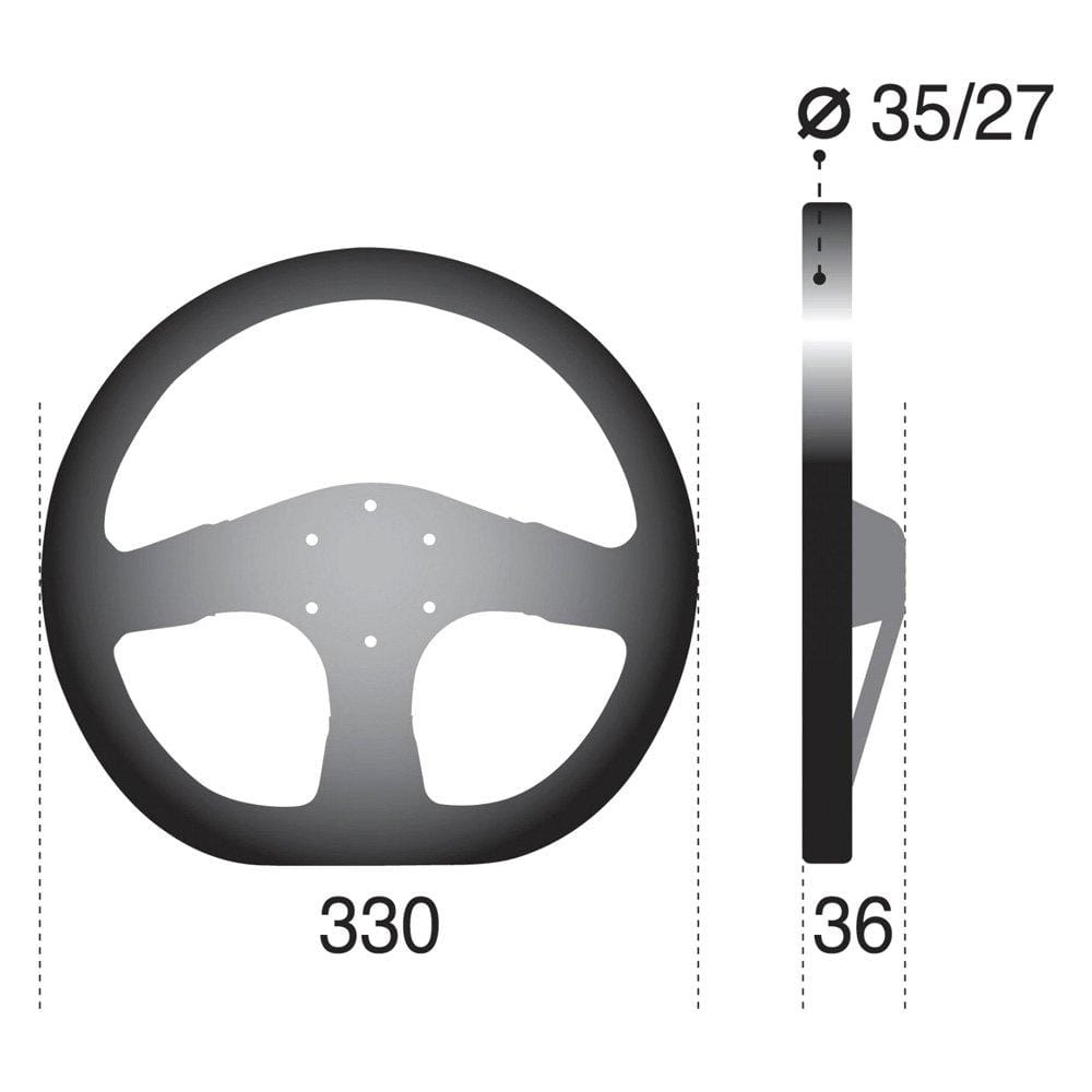 Sparco 353 Steering Wheel Suede Black