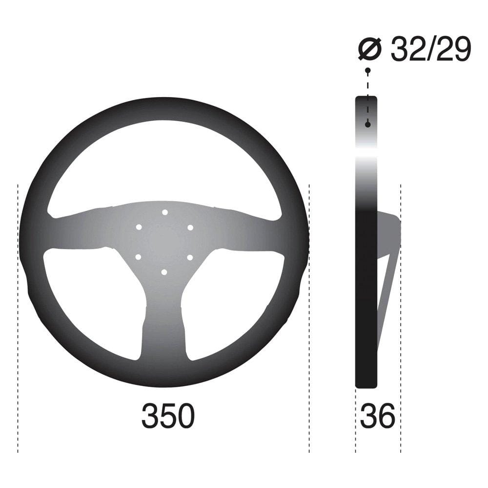 Sparco 375 Steering Wheel Suede Black