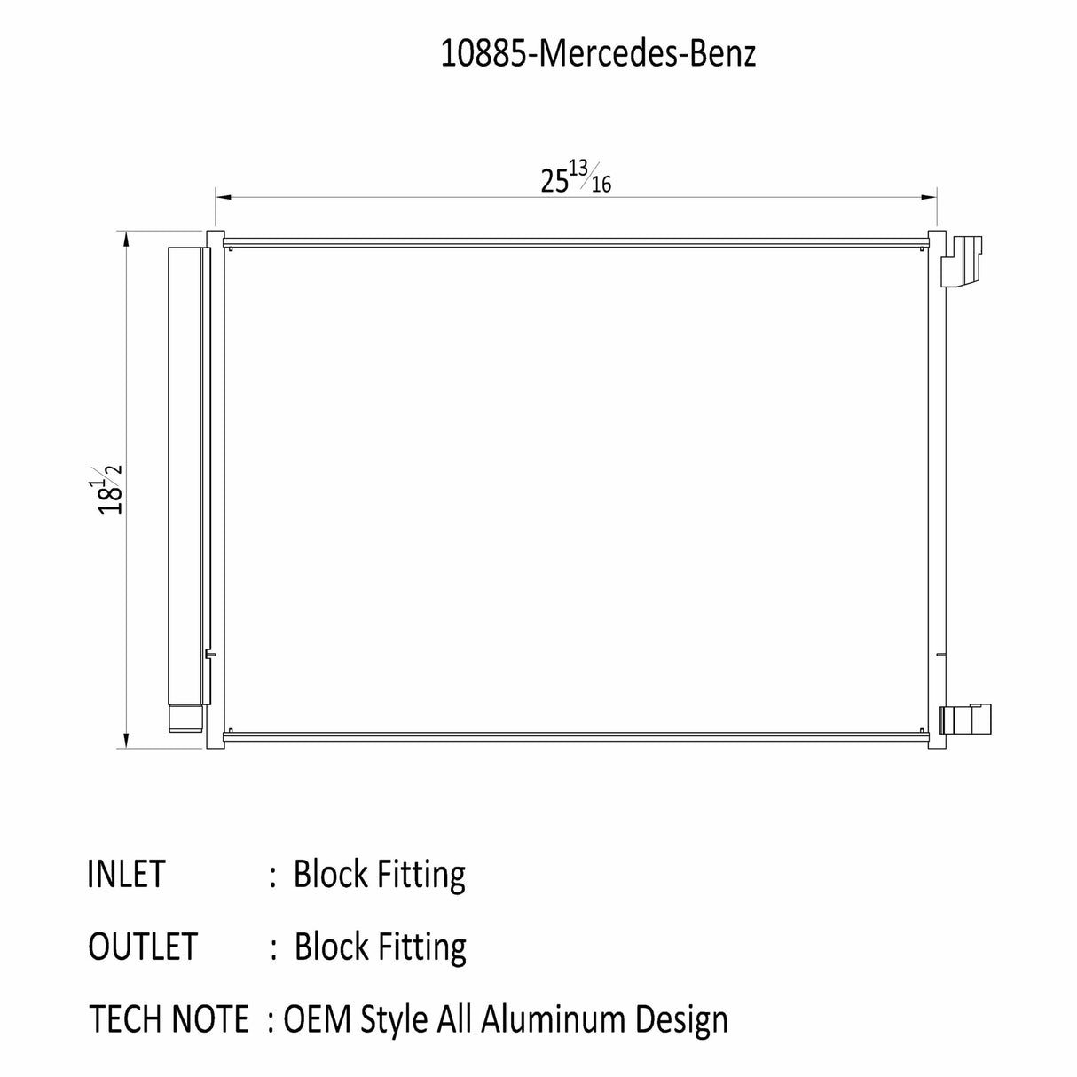 CSF A/C Condenser / Mercedes-Benz / C-Class / E-Class