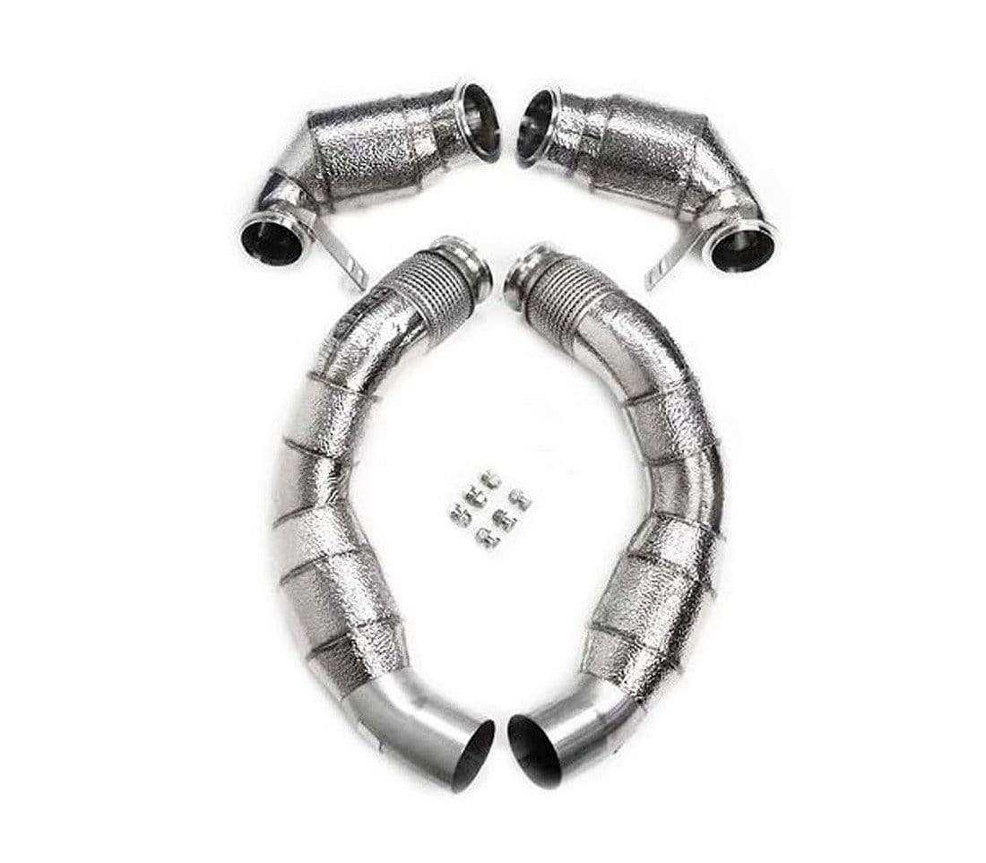 Racing Dynamics Catted Downpipe with Heat Shield - BMW S63 / F90 M5 2017+