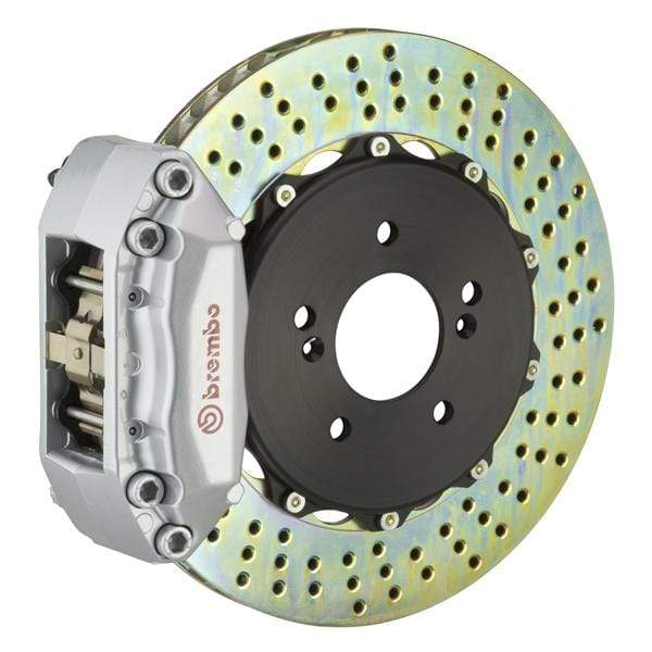 Brembo GT Systems 328x28 2-Piece 4-Piston Silver Drilled Front