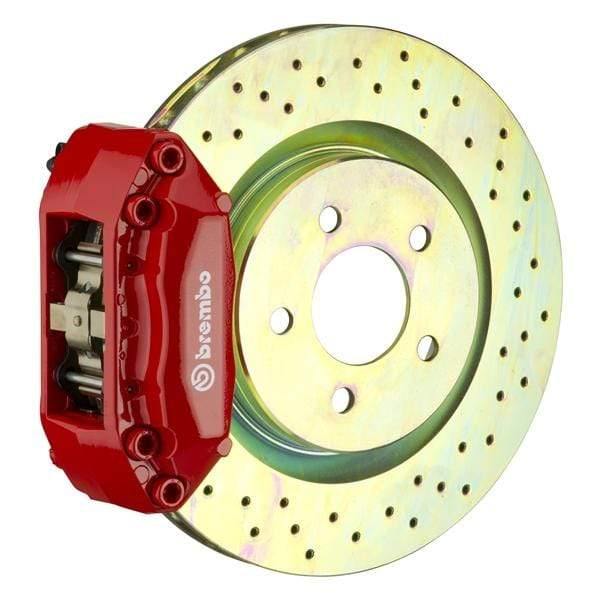 Brembo GT Systems 323x28 1-Piece 4-Piston Red Drilled Front