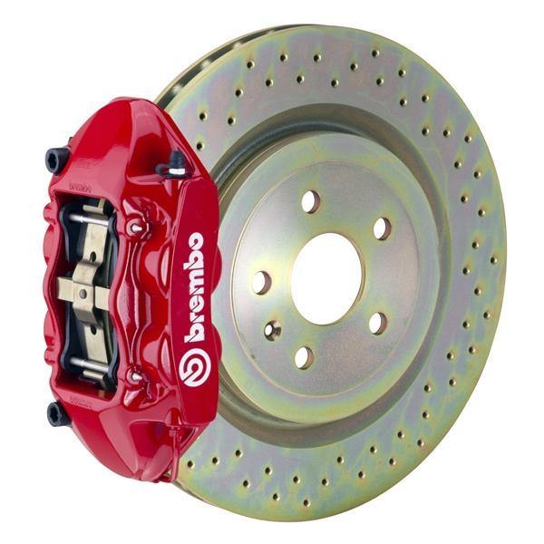 Brembo GT Systems 323x28 1-Piece 4-Piston Red Drilled Front