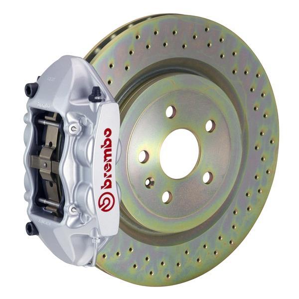 Brembo GT Systems 323x28 1-Piece 4-Piston Silver Drilled Front