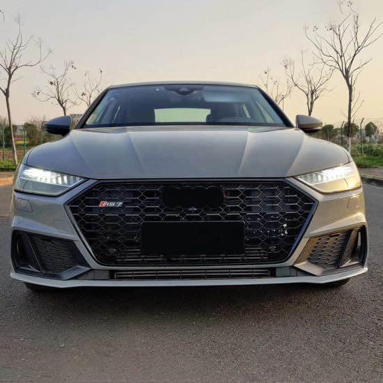 Audi RS7 Style Honeycomb Front Grille | (2019-2021) C8 A7/S7