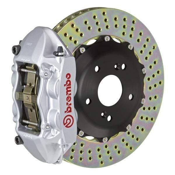 Brembo GT Systems 328x28 2-Piece 4-Piston Silver Drilled Rear