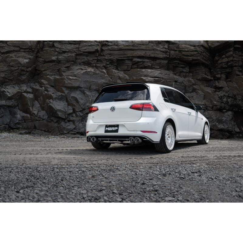 MBRP PRO Series VW Mk7 R 3" Cat Back Quad Rear Exhaust with CF Tips