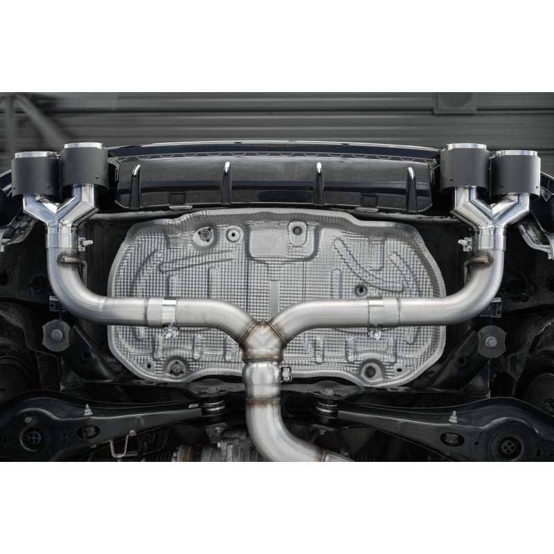 MBRP PRO Series VW Mk7 R 3" Cat Back Quad Rear Exhaust with CF Tips
