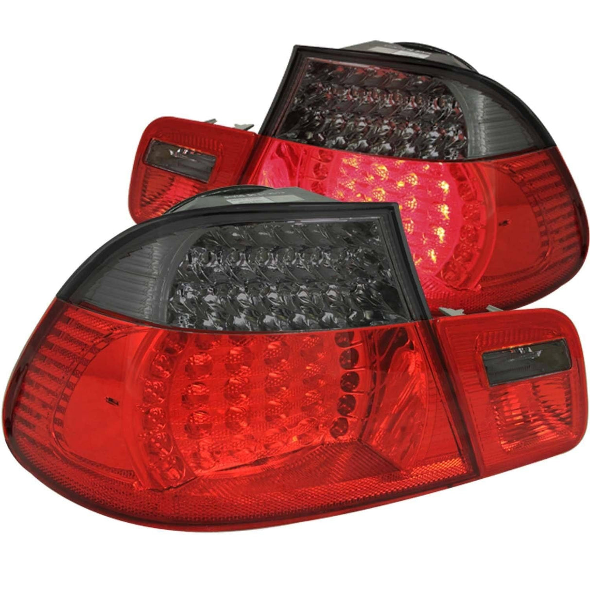ANZO LED Taillights Red/Smoke 2pc - BMW / E46 / 99-01