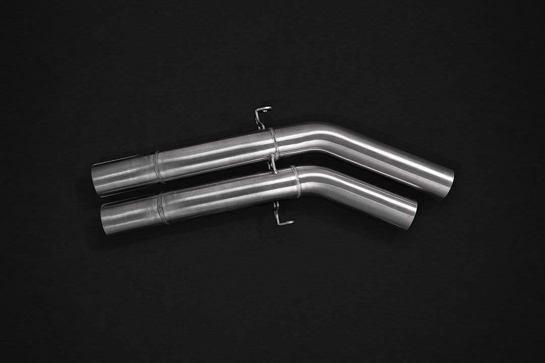 Porsche Cayenne Turbo 2019+ (536) Valved Catback Exhaust System, MidSilencer Delete, Carbon Tips, with E2P