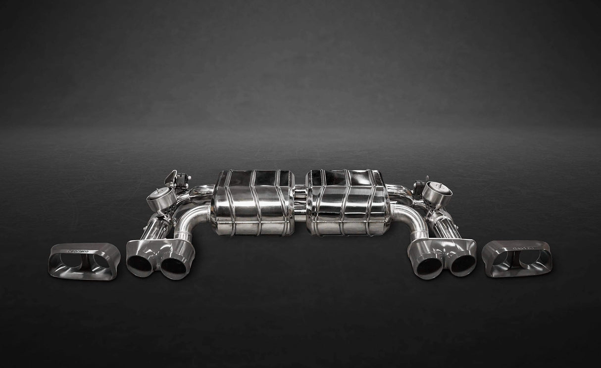 BMW 435i Twin Sound Exhaust System, Mid-Pipes, and Rear Skirt Diffuser (Inc. Remote)