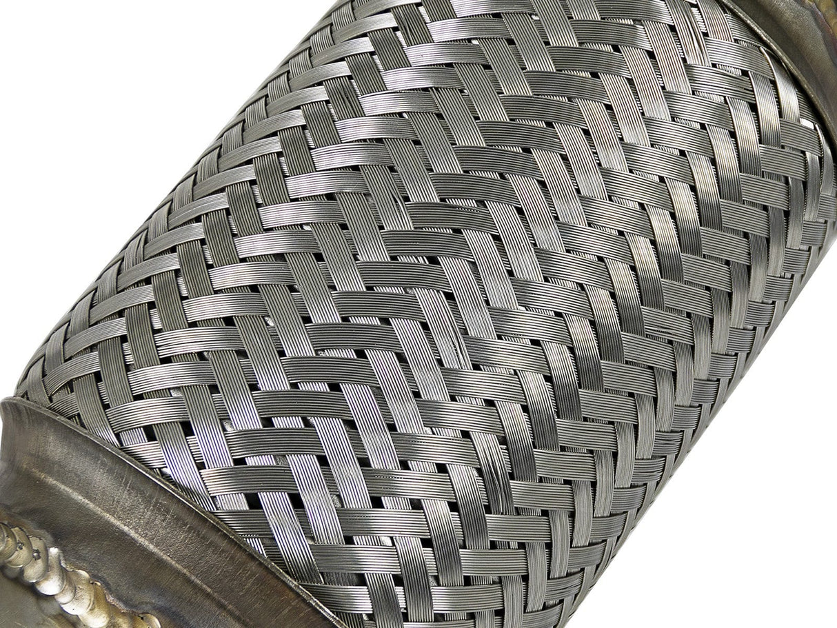 aFe Twisted Steel Down Pipe 3 to 2-3/4 IN 304 Stainless Steel w/ Cat - BMW/MINI / B46 / X1 / Cooper S / F54-57 / F60