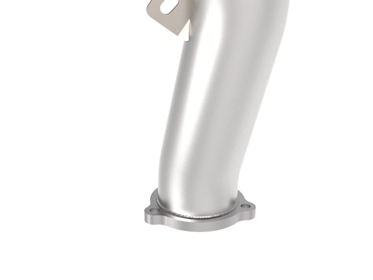 aFe Twisted Steel Down Pipe 3 IN 304 Stainless Steel w/ Cat - Audi / 2.0T / B8 / A4 / A5 / Q5