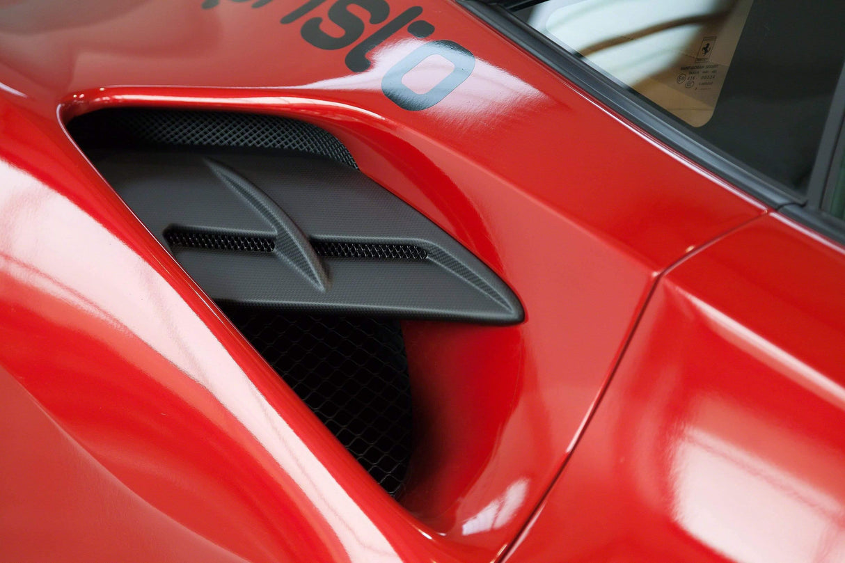 Ferrari 488 GTB/GTS Carbon Side Air Intake Panels (Matte)
