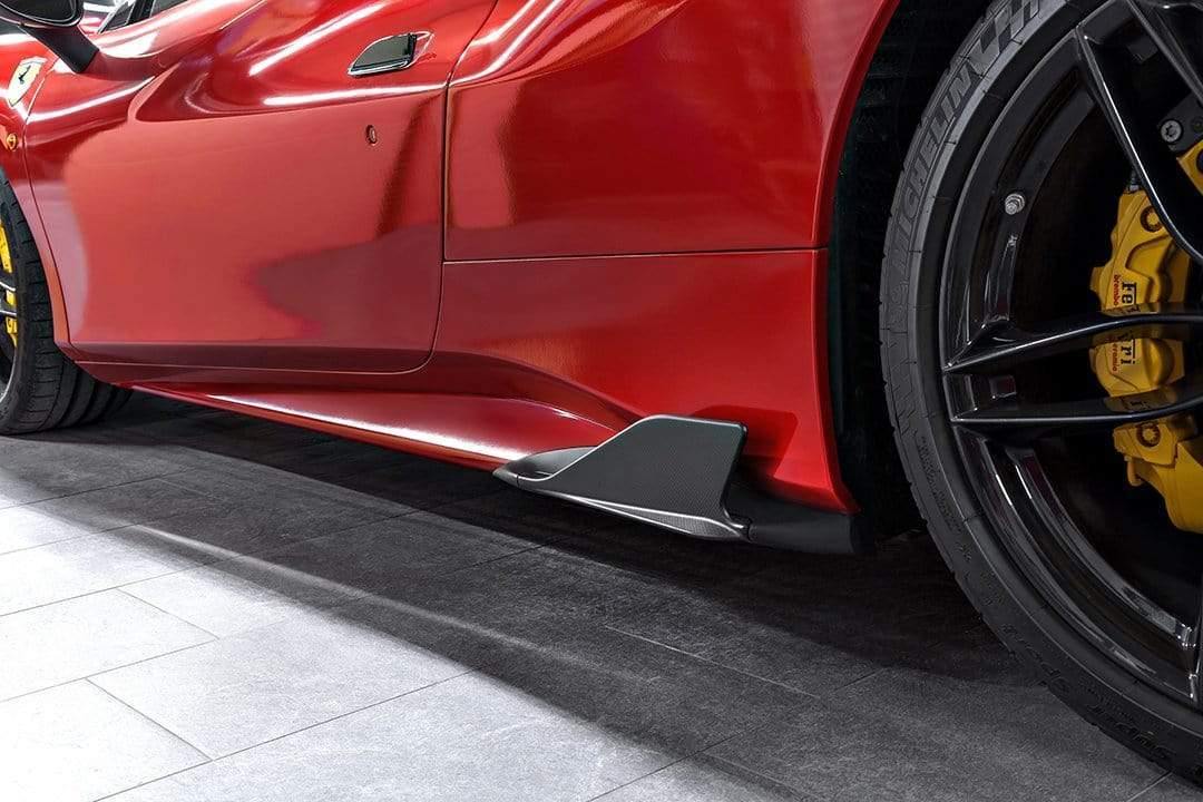 Ferrari 488 GTB & GTS Carbon Side Fins (with adapters)