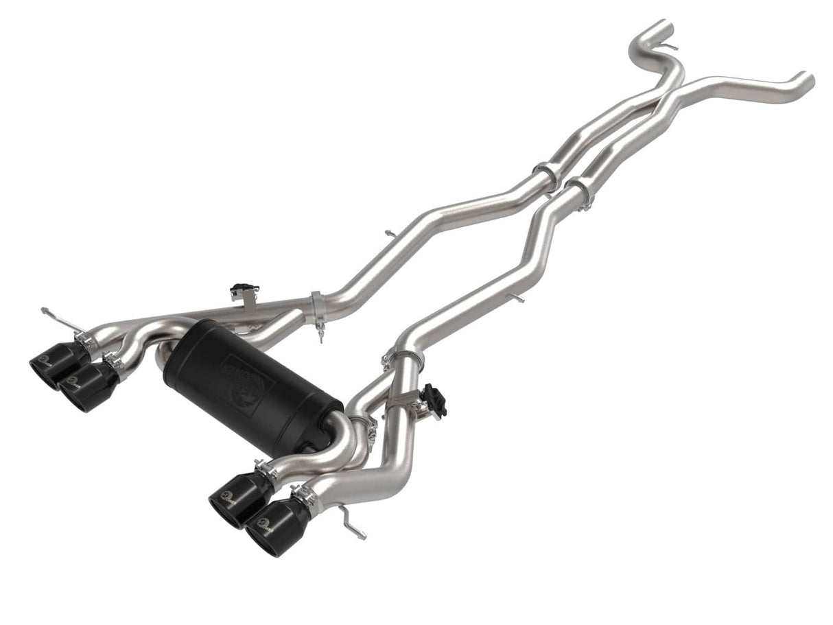 aFe Mach Force-Xp 3 IN to 2-1/2 IN 304 Stainless Steel Cat-Back Exhaust w/ Black Tip - BMW / G8X / M3 / M4 / M4 Competition