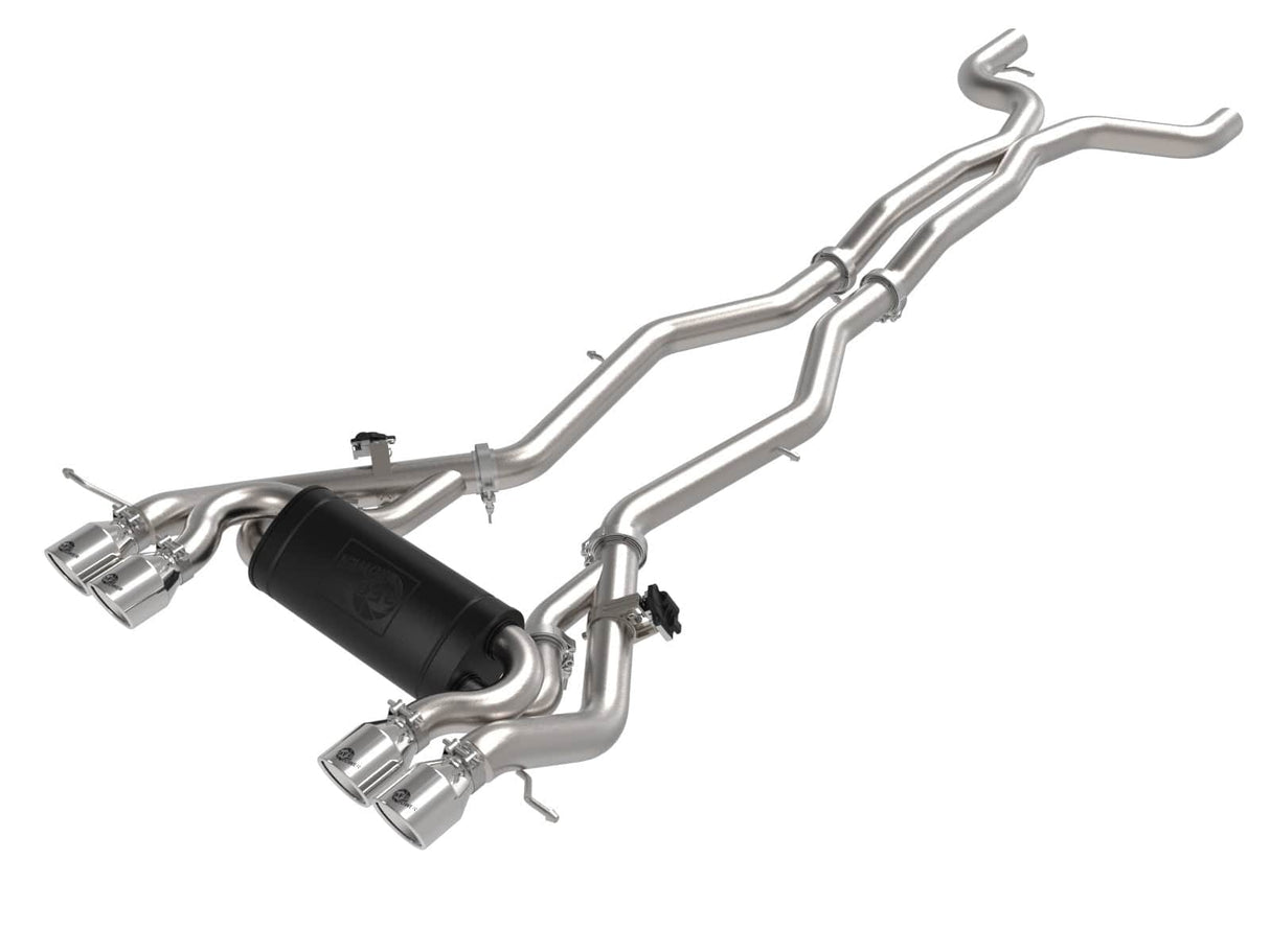aFe Mach Force-Xp 3 IN to 2-1/2 IN 304 Stainless Steel Cat-Back Exhaust w/ Black Tip - BMW / G8X / M3 / M4 / M4 Competition