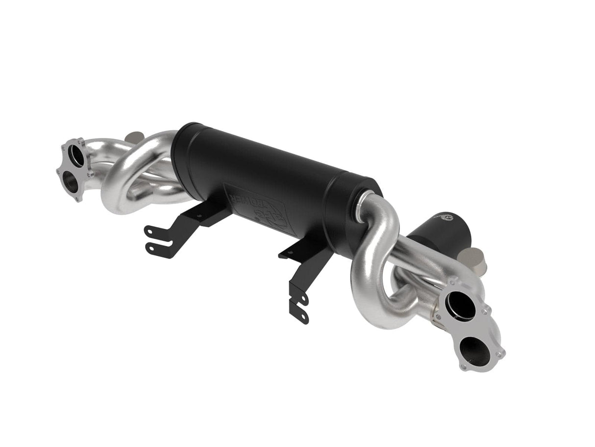 aFe Mach Force-Xp 2-1/4 IN to 2-1/2 IN 304 Stainless Steel Cat-Back Exhaust System - Porsche Cayman 718 GT4
