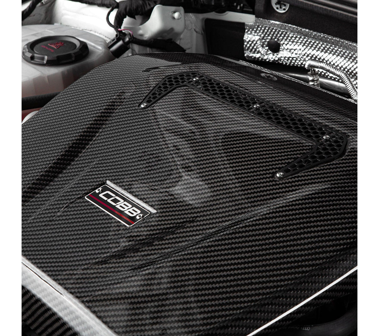 COBB Redline Carbon Fiber Engine Cover - VW/Audi / Mk7+ / Mk8 GTI / Golf R / GLI / 8V A3 / S3