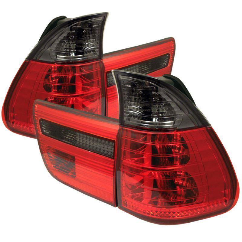 Spyder BMW E53 X5 00-06 4PCS Euro Style Tail Lights- Red Smoke