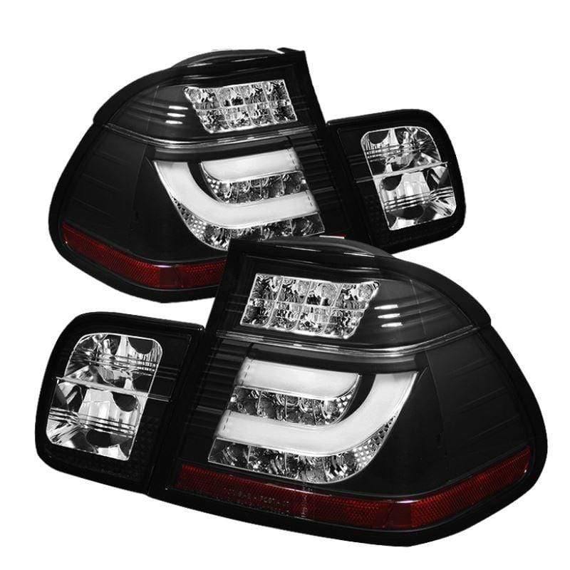 Spyder BMW E46 3-Series 02-05 4Dr Light Bar Style LED Tail Lights - Black