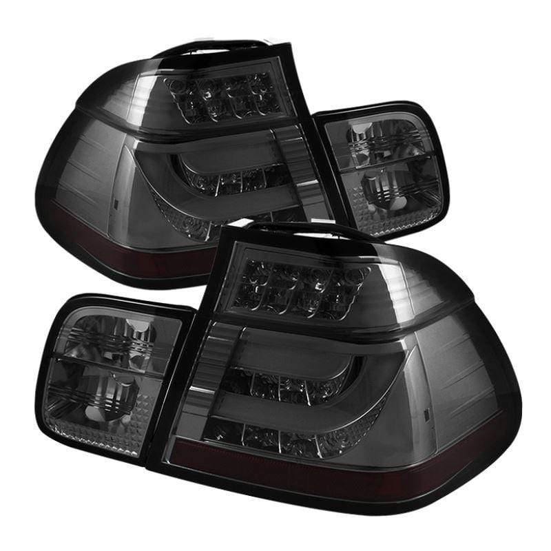 Spyder BMW E46 3-Series 02-05 4Dr Light Bar Style LED Tail Lights - Smoke