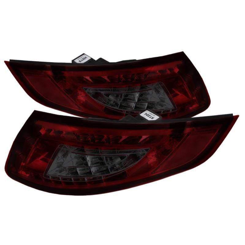 Spyder Porsche 997 05-08 LED Tail Lights - Red Smoke